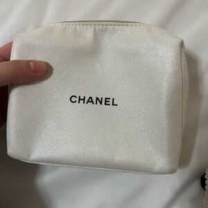 CHANEL Shimmer Ivory Cosmetic Pouch